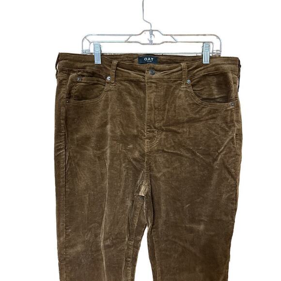 OAT NY HIGH Rise Boot Cut Corduroy Pant Academia Lagenlook Granola Women 32 NWT - Picture 2 of 7